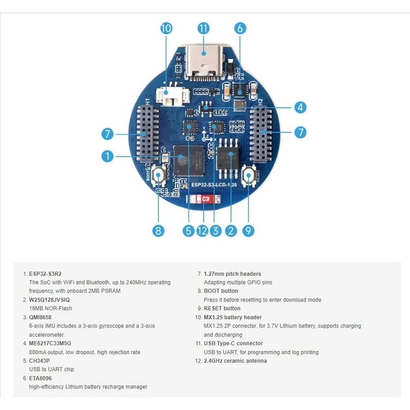 ESP32-S3 LCD development board - Esp32 Development Board 评论和价格